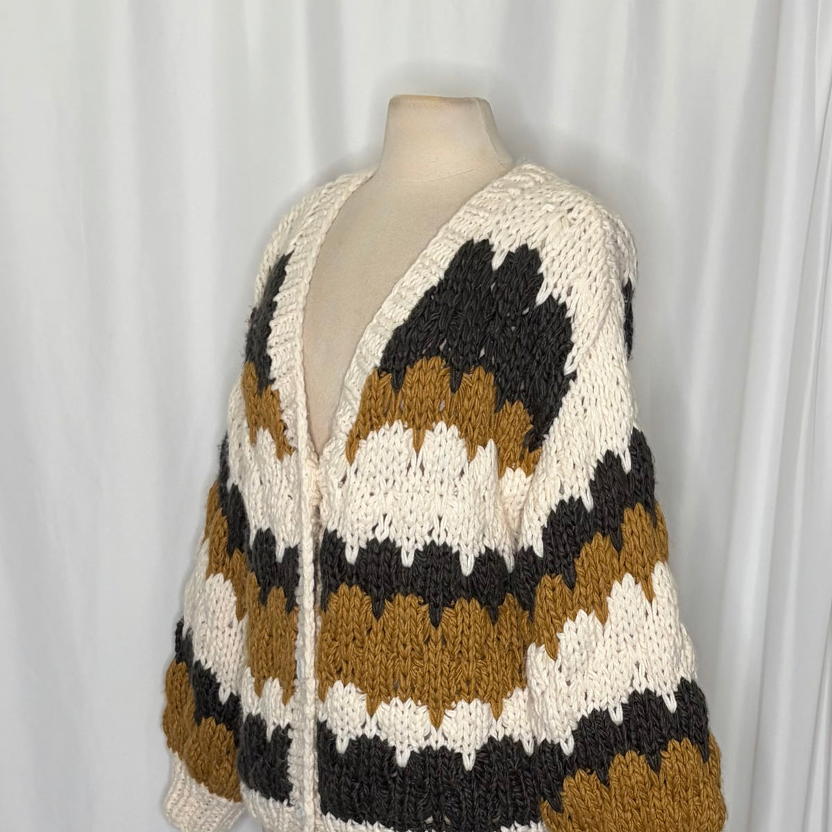 Chicwish Color Block Chunky Knit Cardigan M/L