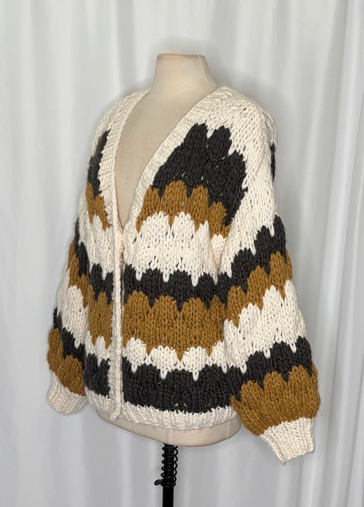 Chicwish Color Block Chunky Knit Cardigan M/L