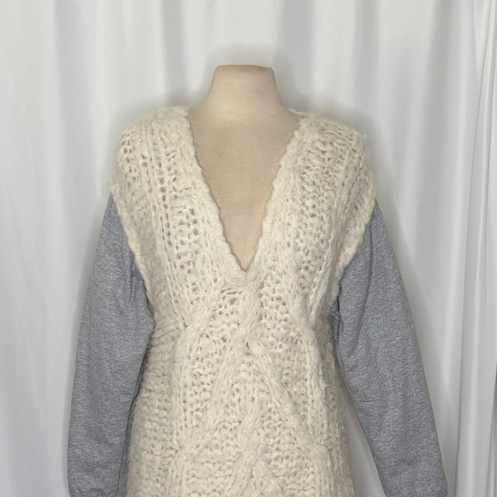 MICHAELA BUERGER Alpaca Knit Pullover Sweater Made in France V Neck Medium