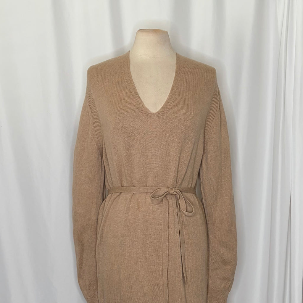Vince Cashmere Wool Tie Waist Sweater Dress Medium