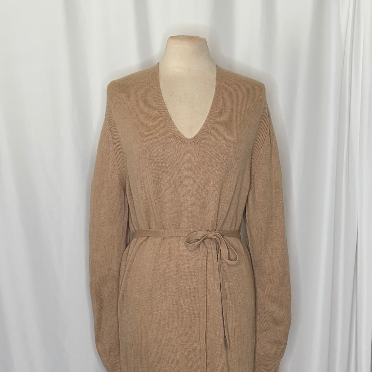 Vince Cashmere Wool Tie Waist Sweater Dress Medium