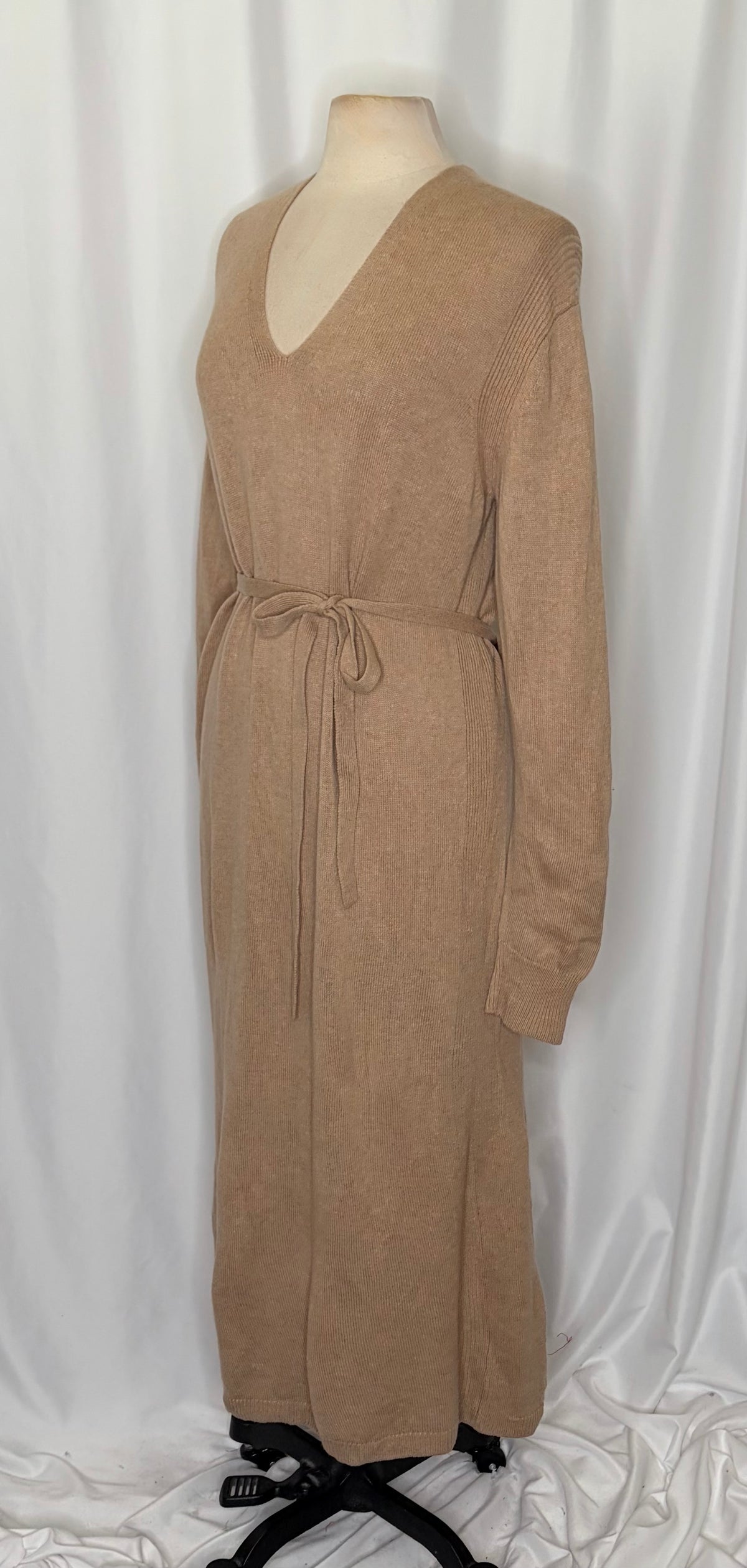 Vince Cashmere Wool Tie Waist Sweater Dress Medium