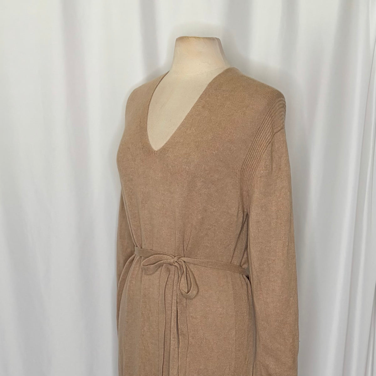 Vince Cashmere Wool Tie Waist Sweater Dress Medium