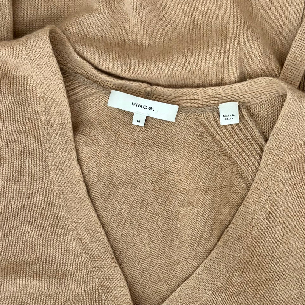 Vince Cashmere Wool Tie Waist Sweater Dress Medium