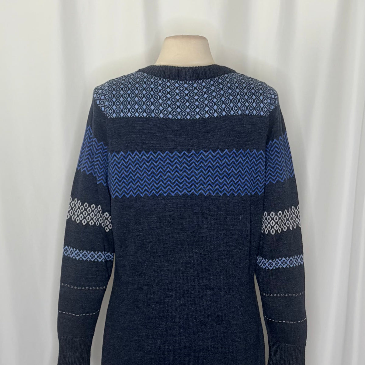 Woolrich Fair Isle Cotton Blend Henley Sweater Medium