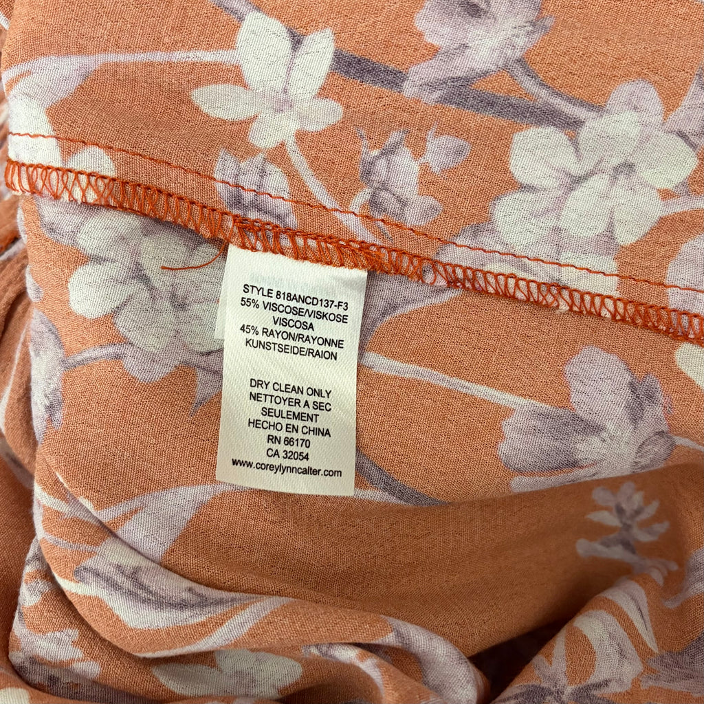 Anthropologie COREY LYNN CALTER Clementine Floral Midi Dress Smocked X-Small