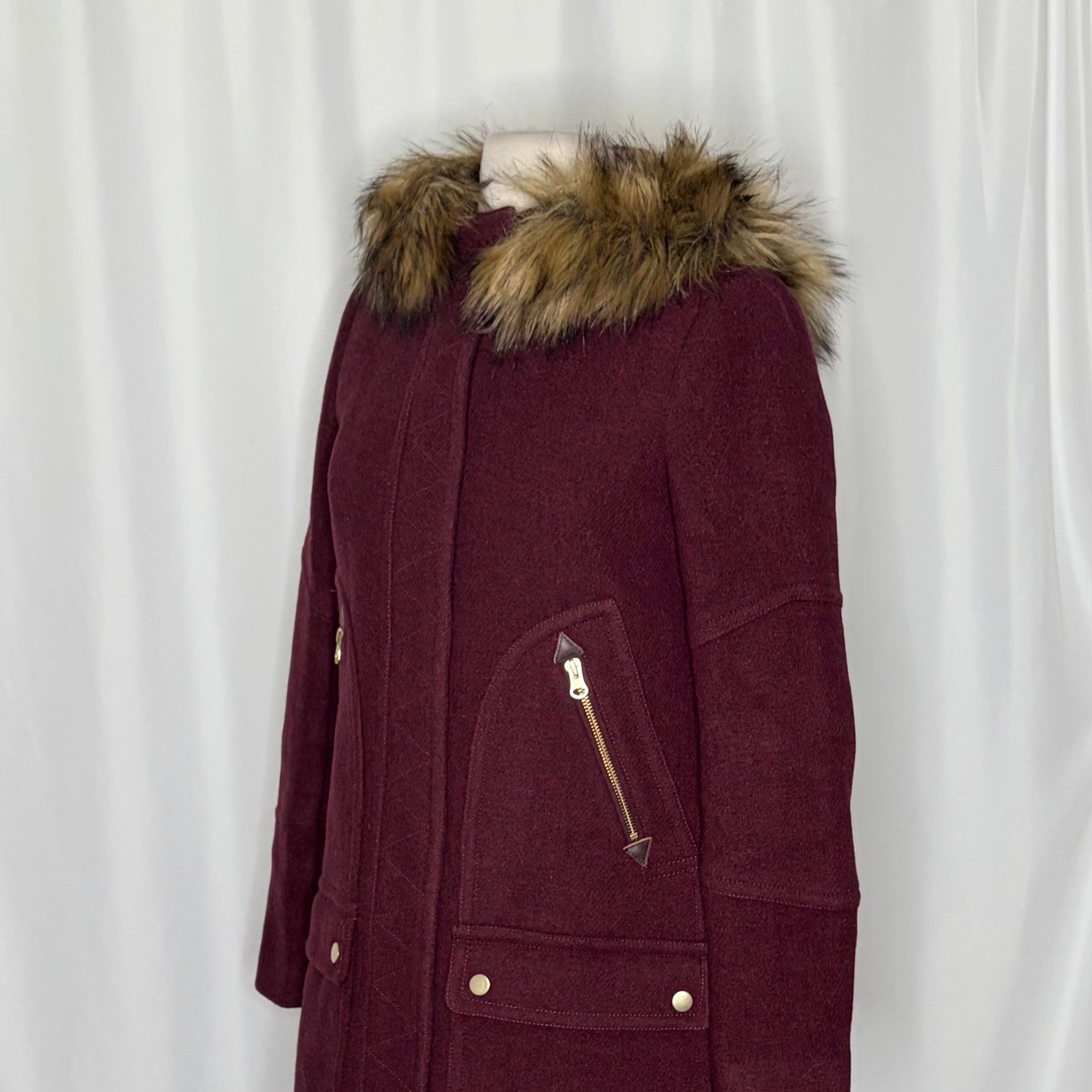 J.Crew J. CREW Chateau Parka Italian Wool Stadium Cloth Nello Gori Size 00