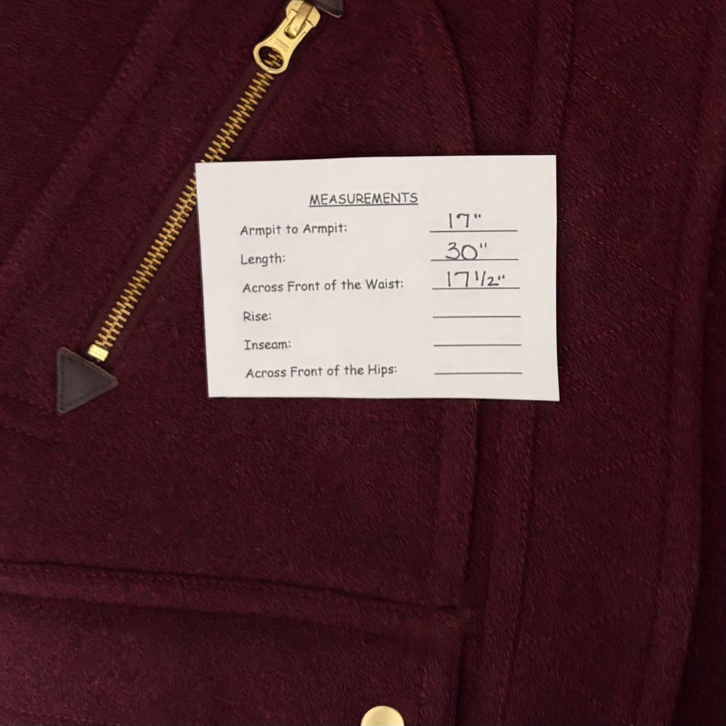 J.Crew J. CREW Chateau Parka Italian Wool Stadium Cloth Nello Gori Size 00