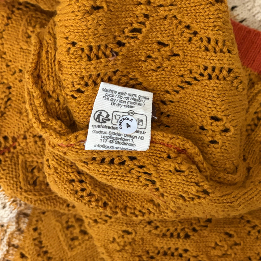 GUDRUN SJODEN Chloe Long Cardigan Sweater Ombre Buttons Henna 24 Knitwear Medium
