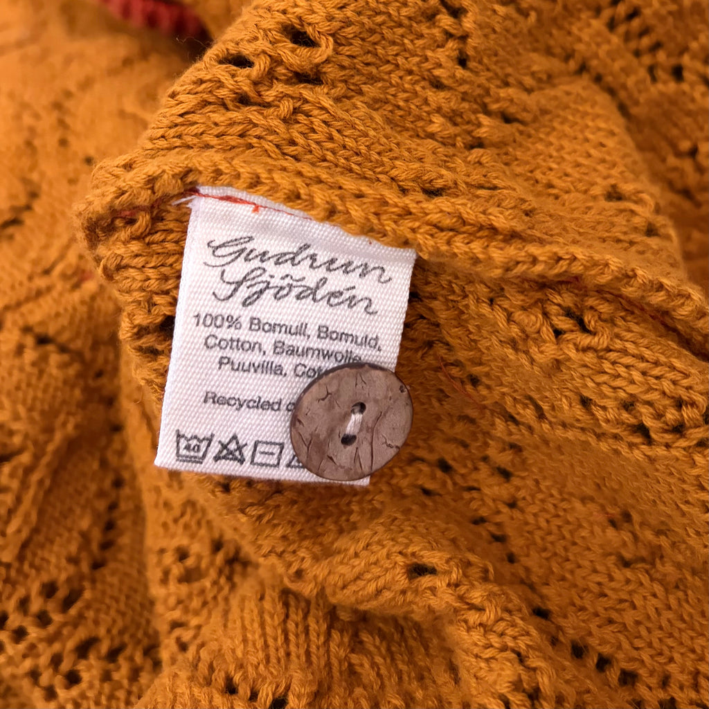 GUDRUN SJODEN Chloe Long Cardigan Sweater Ombre Buttons Henna 24 Knitwear Medium