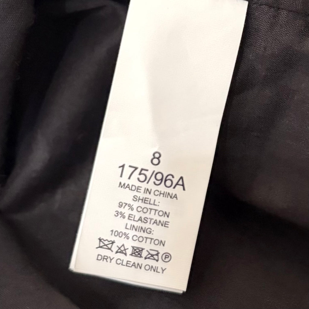 KATE SPADE New York Apple Toss Taxi Dress Puff Sleeve Lined Black White Size 8