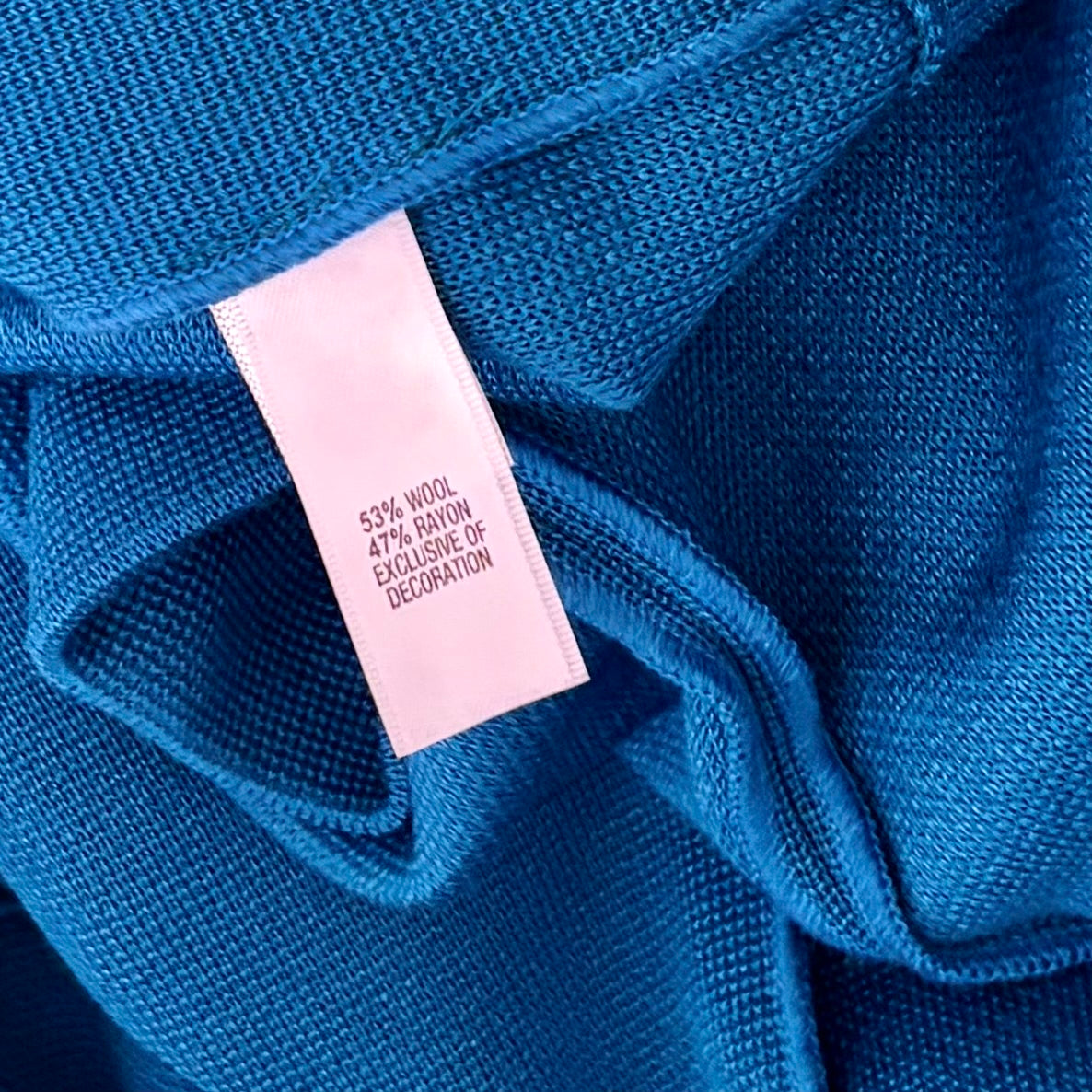 ST. JOHN Knit Blazer Jacket Blue Double Breasted Knit Knitwear Solid Size 14