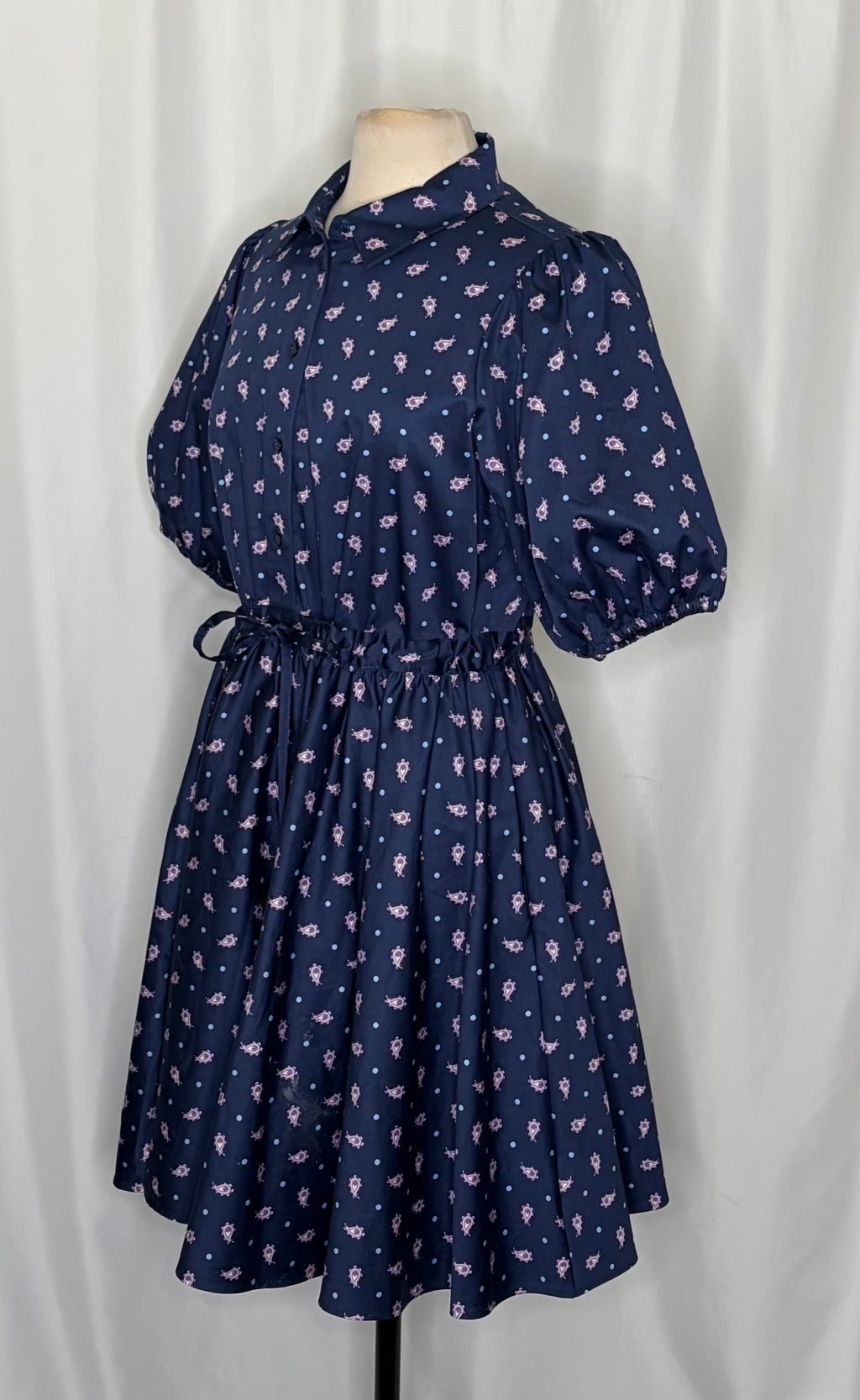 KATE SPADE New York Paisley Foulard Millie Dress Blue Purple Print Pockets Large