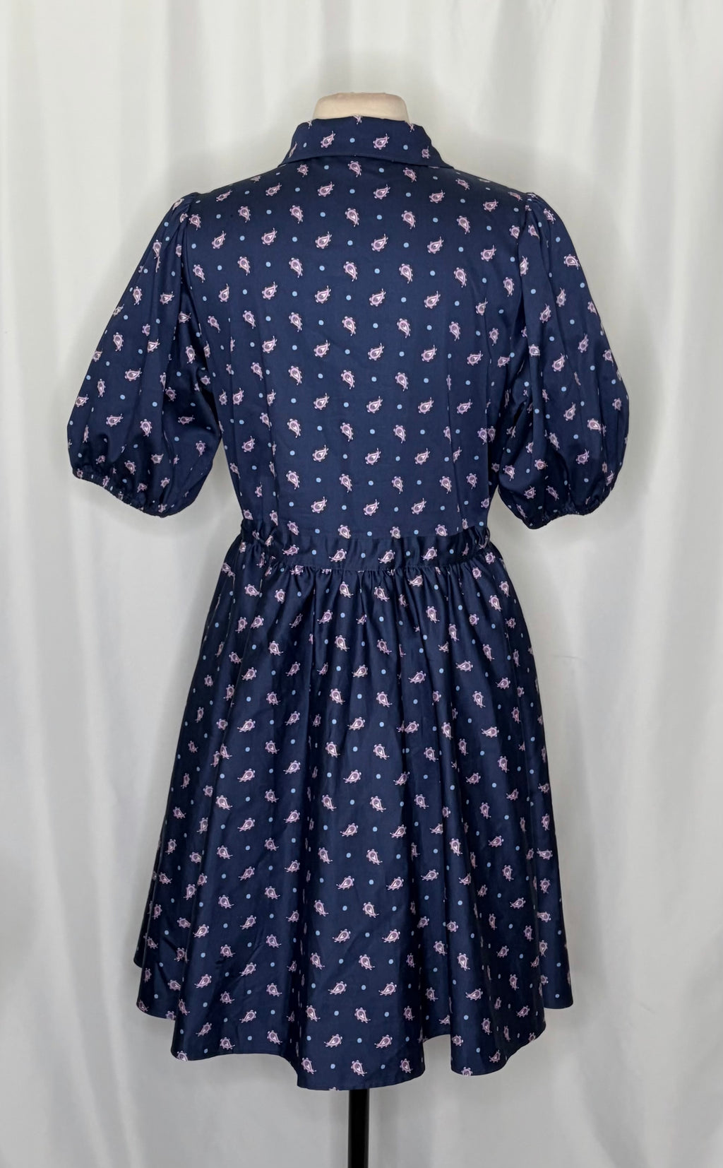 KATE SPADE New York Paisley Foulard Millie Dress Blue Purple Print Pockets Large