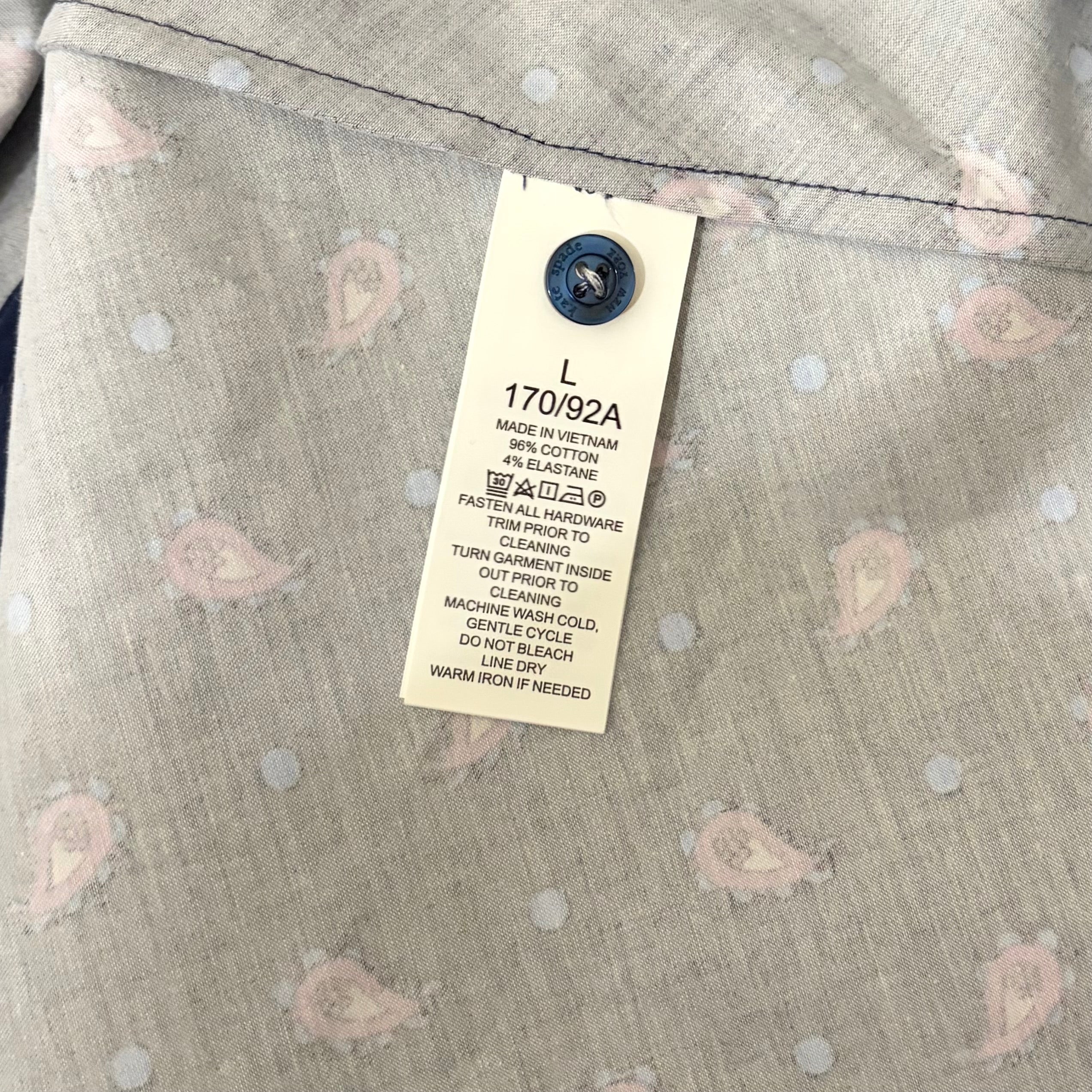 KATE SPADE New York Paisley Foulard Millie Dress Blue Purple Print Pockets Large