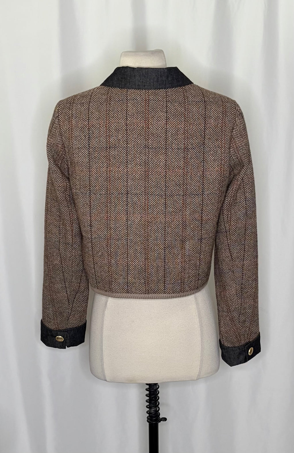 Anthropologie MAEVE Wool Blend Shrunken Heritage Lady Jacket Blazer Cropped XS