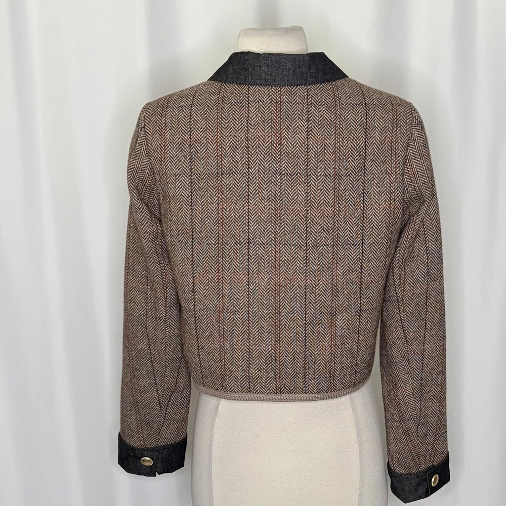 Anthropologie MAEVE Wool Blend Shrunken Heritage Lady Jacket Blazer Cropped XS