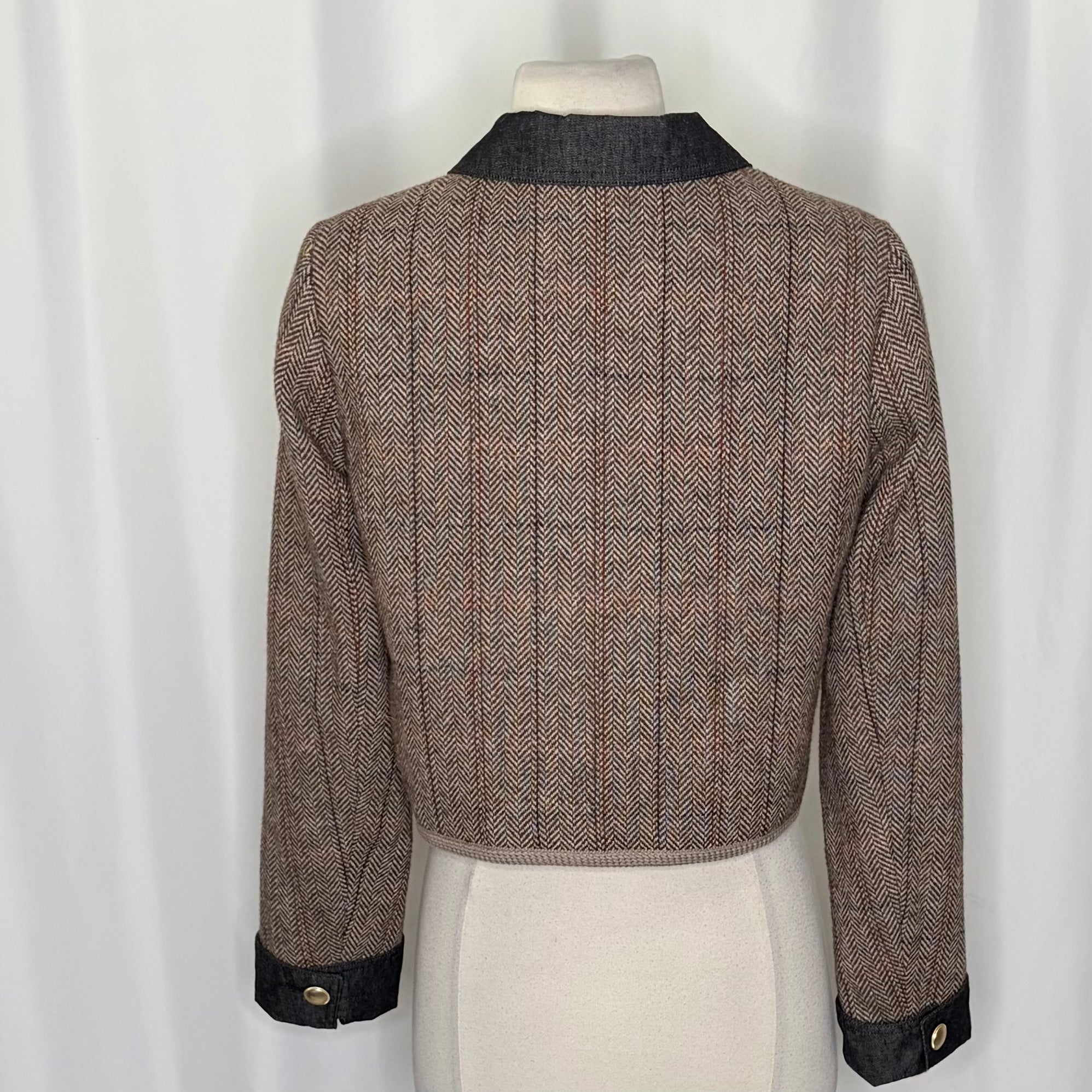 Anthropologie MAEVE Wool Blend Shrunken Heritage Lady Jacket Blazer Cropped XS