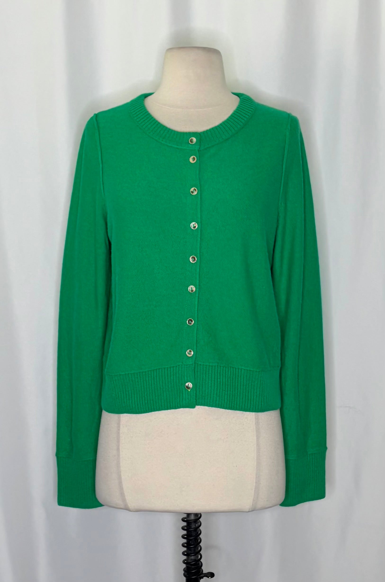 NWT FREE PEOPLE Nocturnal Wool Cashmere Cardigan Jade Green Solid Sweater Medium