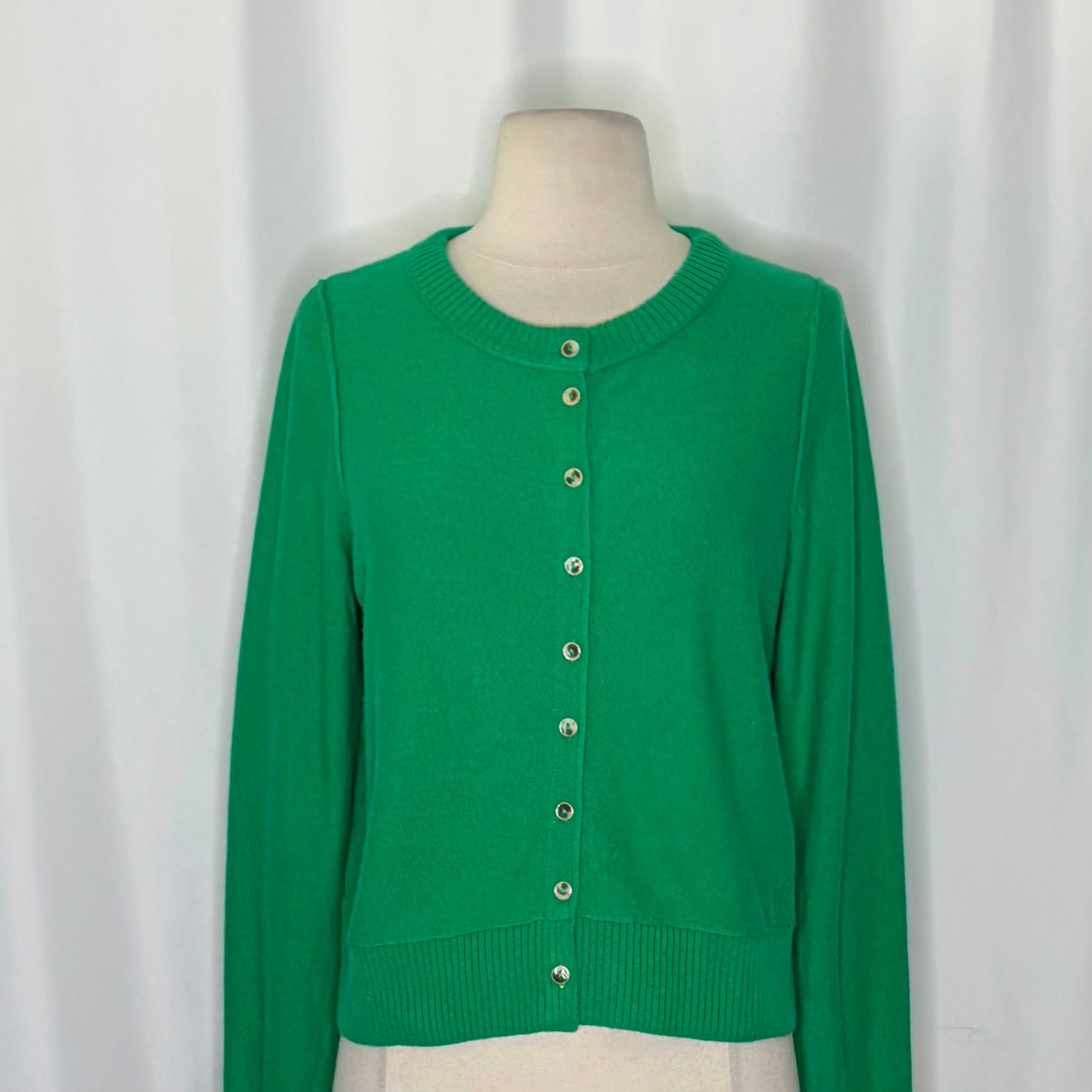NWT FREE PEOPLE Nocturnal Wool Cashmere Cardigan Jade Green Solid Sweater Medium