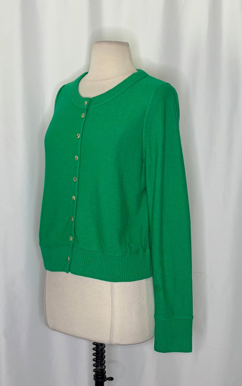 NWT FREE PEOPLE Nocturnal Wool Cashmere Cardigan Jade Green Solid Sweater Medium