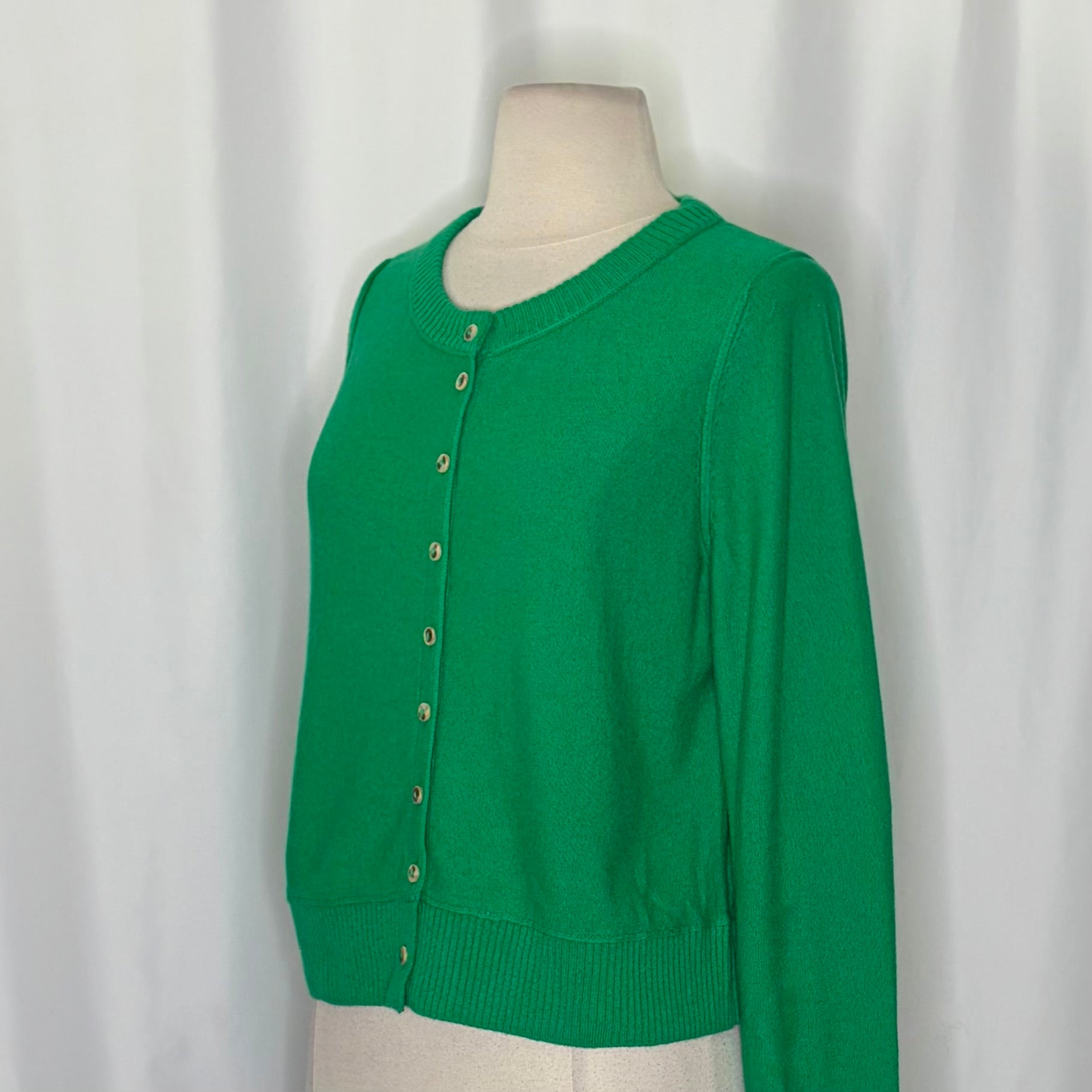 NWT FREE PEOPLE Nocturnal Wool Cashmere Cardigan Jade Green Solid Sweater Medium