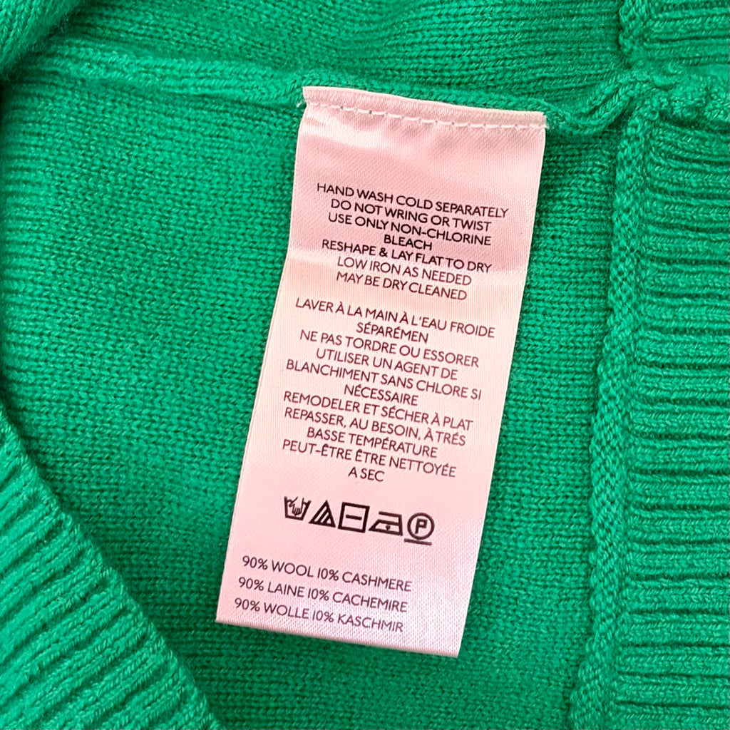 NWT FREE PEOPLE Nocturnal Wool Cashmere Cardigan Jade Green Solid Sweater Medium