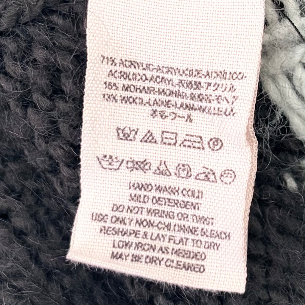 FREE PEOPLE Frosted  Fair Isle Longline Cardigan Mohair Wool Boho Sweater Small