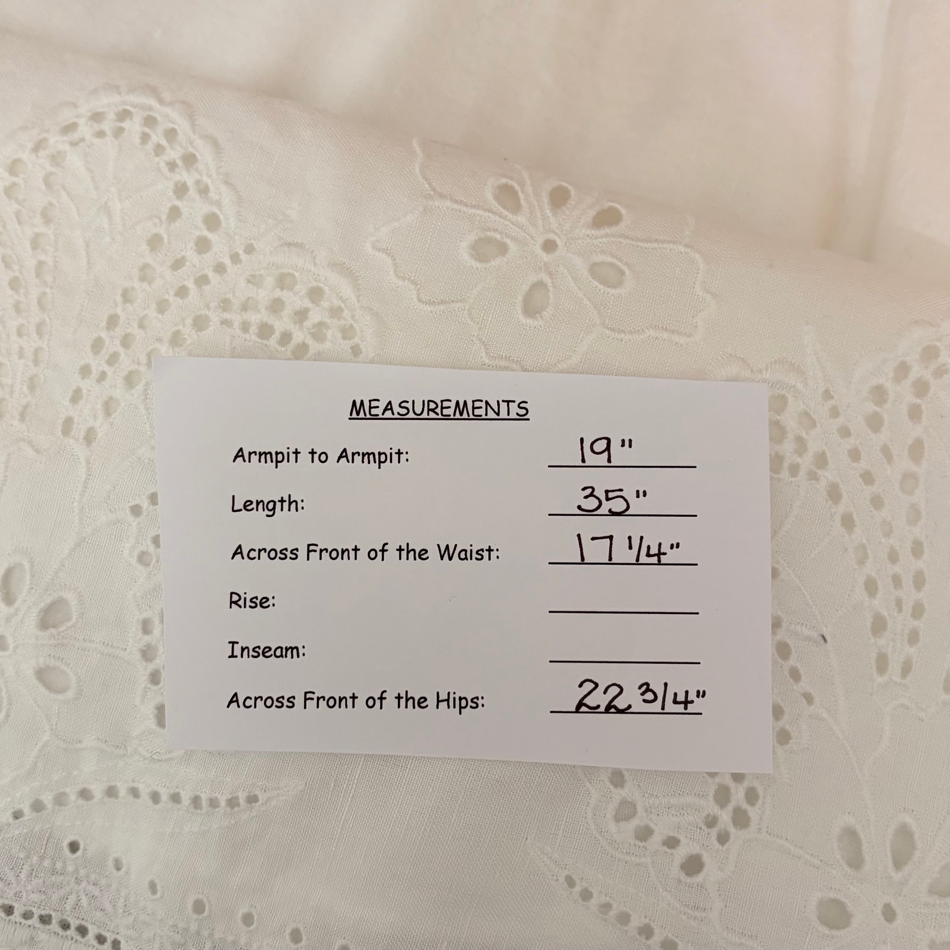 TOMMY BAHAMA White Eyelet Linen Blend Dress Balloon Sleeve Embroidered Small