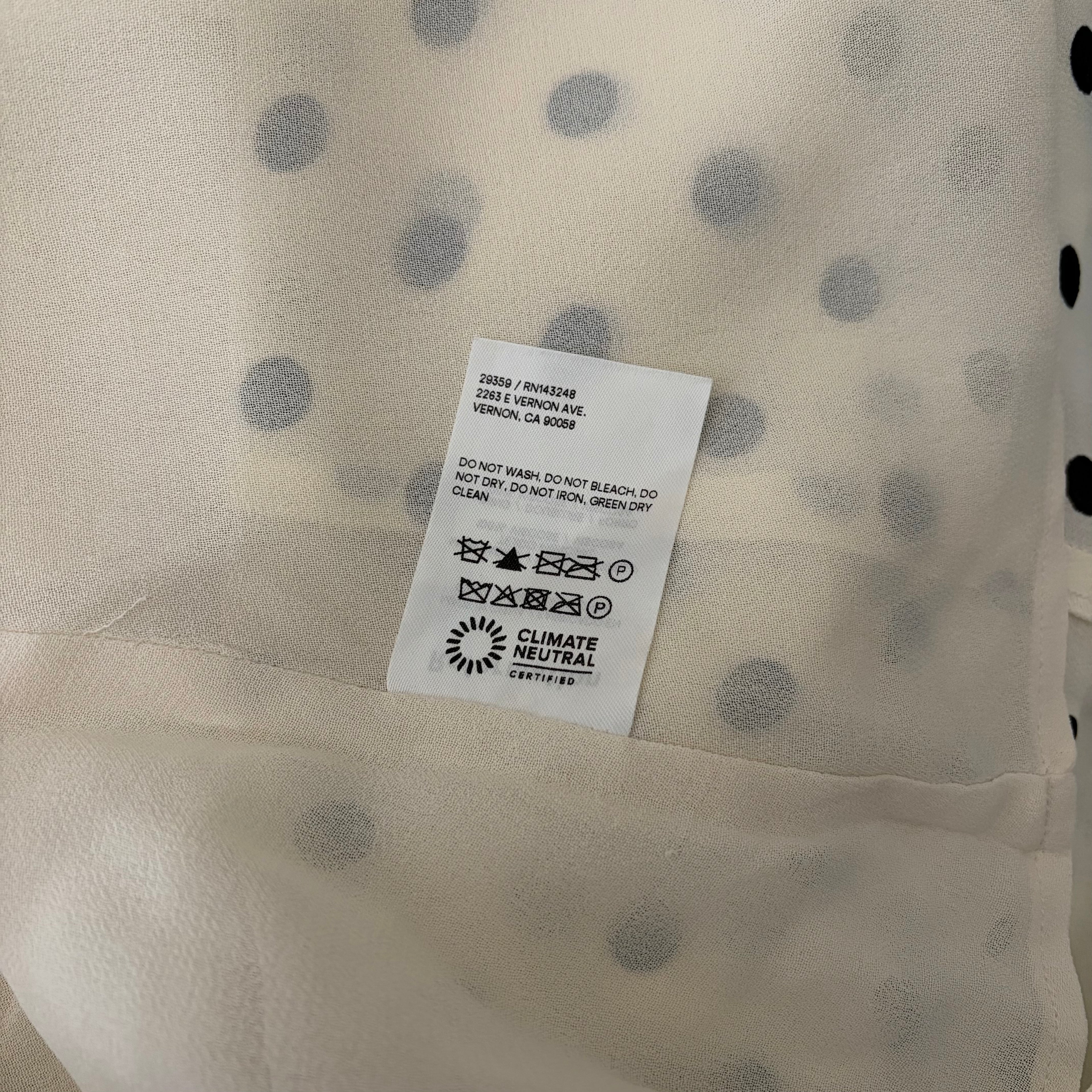 REFORMATION Zaria Dress Portofino Polka Dot Black White Smocked Mini Dress XS
