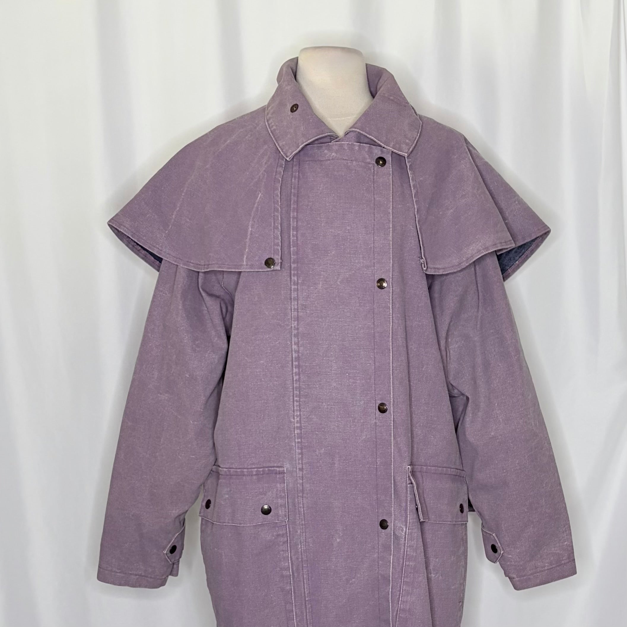Vintage AUSTRALIAN OUTBACK COLLECTION Canvas Coat Made in Canada Purple Medium
