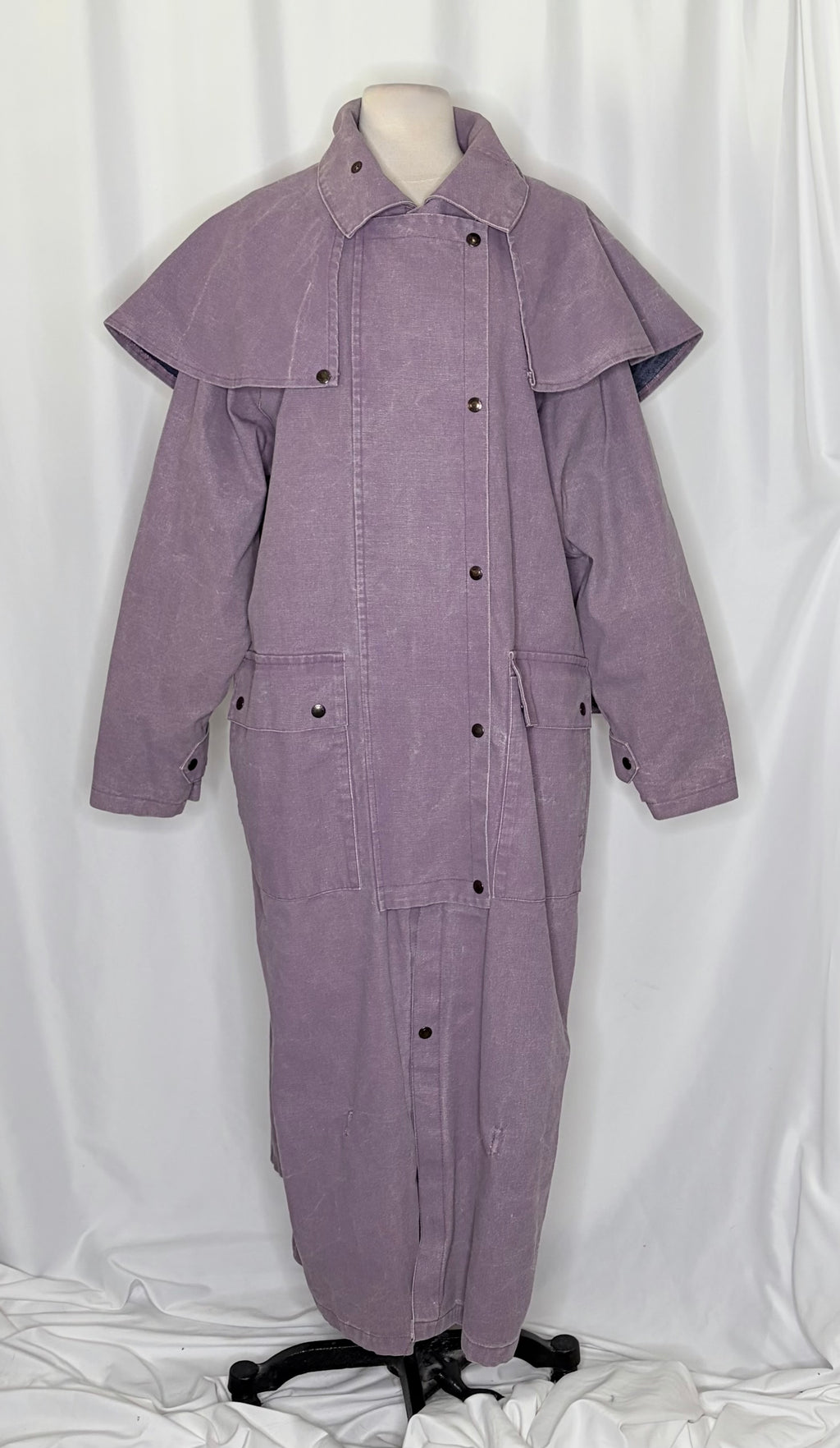 Vintage AUSTRALIAN OUTBACK COLLECTION Canvas Coat Made in Canada Purple Medium