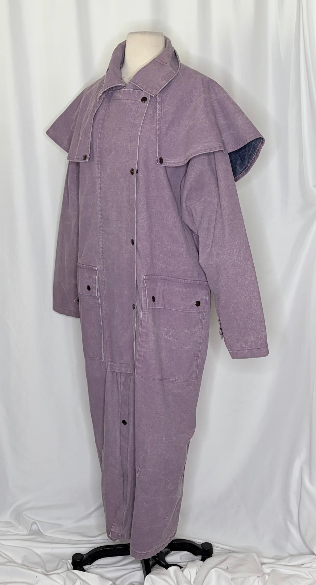 Vintage AUSTRALIAN OUTBACK COLLECTION Canvas Coat Made in Canada Purple Medium