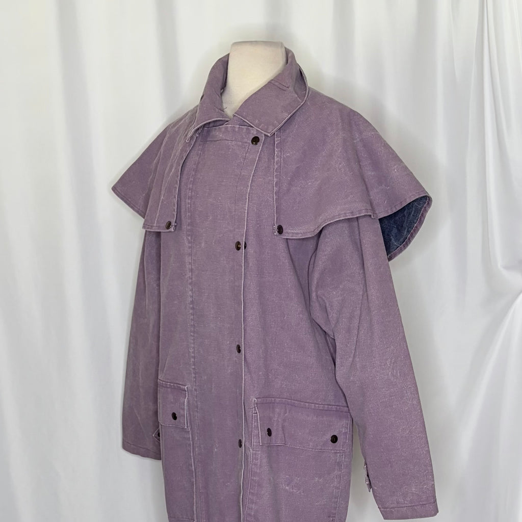 Vintage AUSTRALIAN OUTBACK COLLECTION Canvas Coat Made in Canada Purple Medium