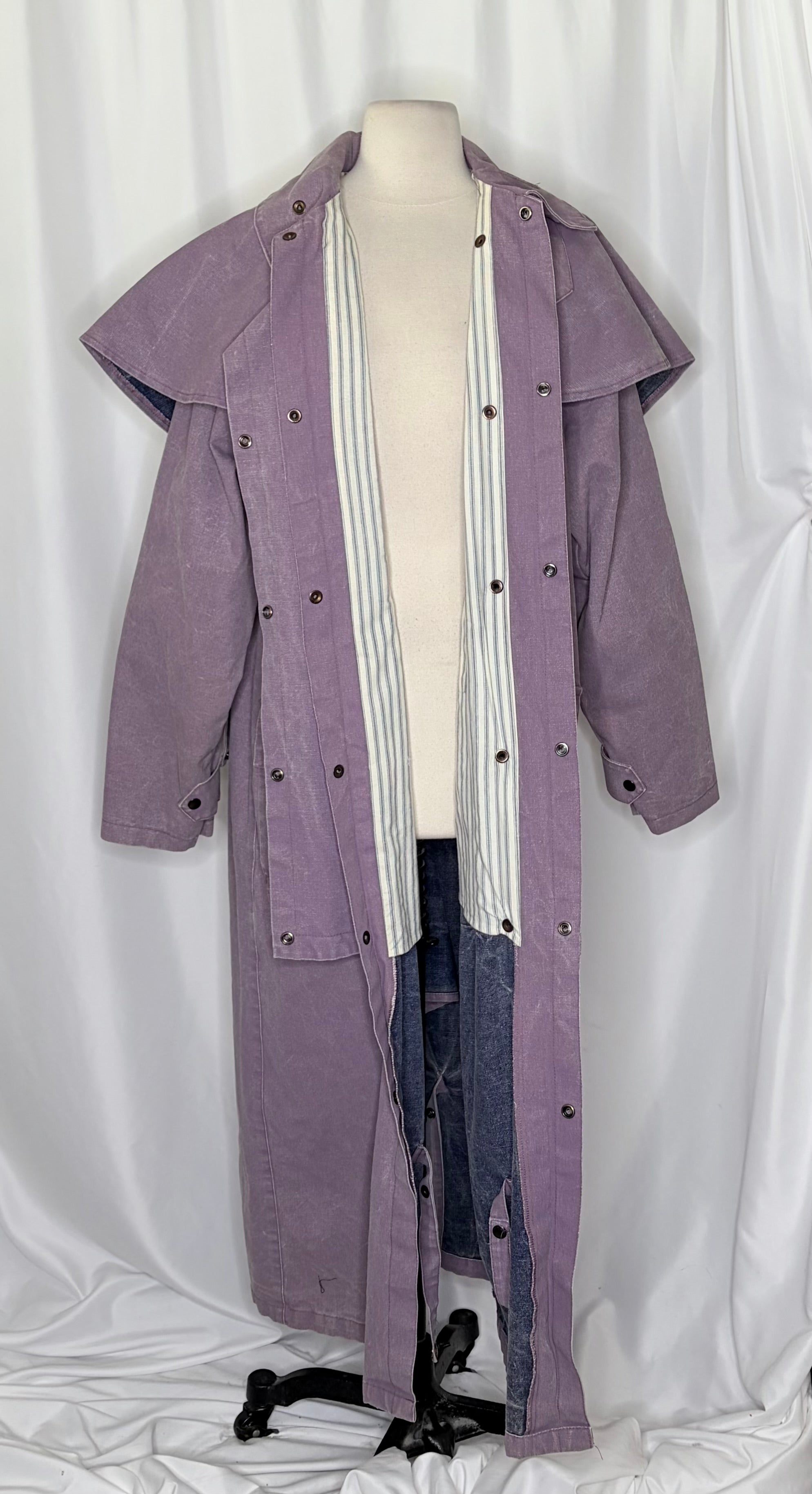 Vintage AUSTRALIAN OUTBACK COLLECTION Canvas Coat Made in Canada Purple Medium