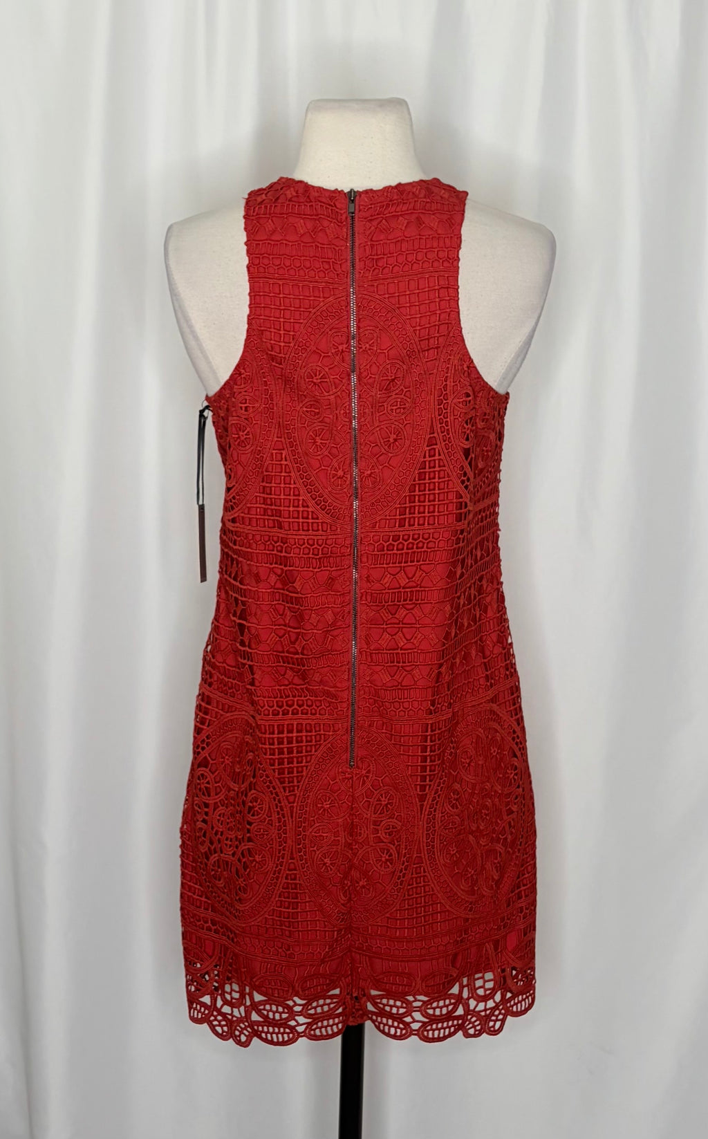 NWT LOVERS & FRIENDS Caspian Orange Lace Shift Mini Dress Halter Neck Small