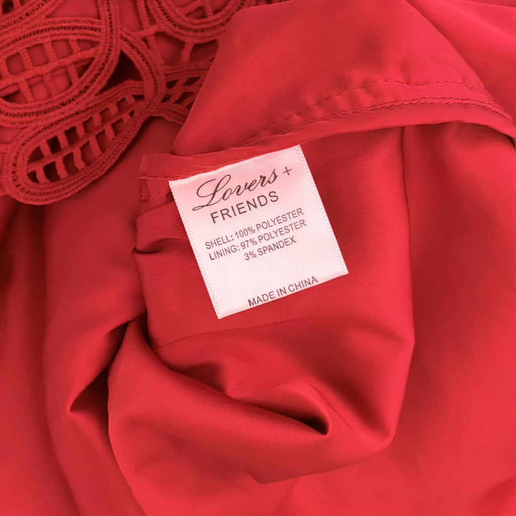 NWT LOVERS & FRIENDS Caspian Orange Lace Shift Mini Dress Halter Neck Small
