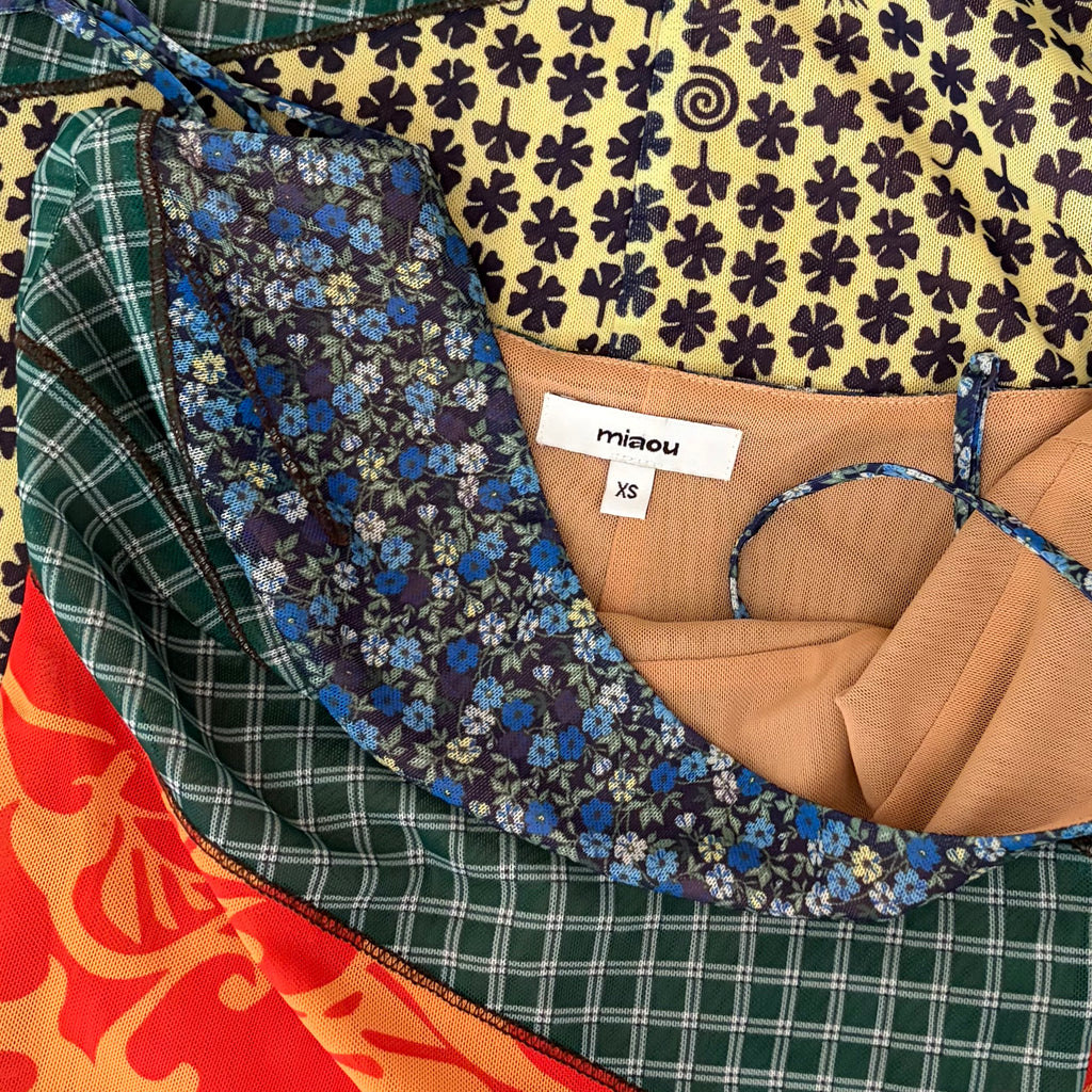 MIAOU x Paloma Elsesser Thais Patchwork Maxi Dress Sweet Legend Vacation X-Small
