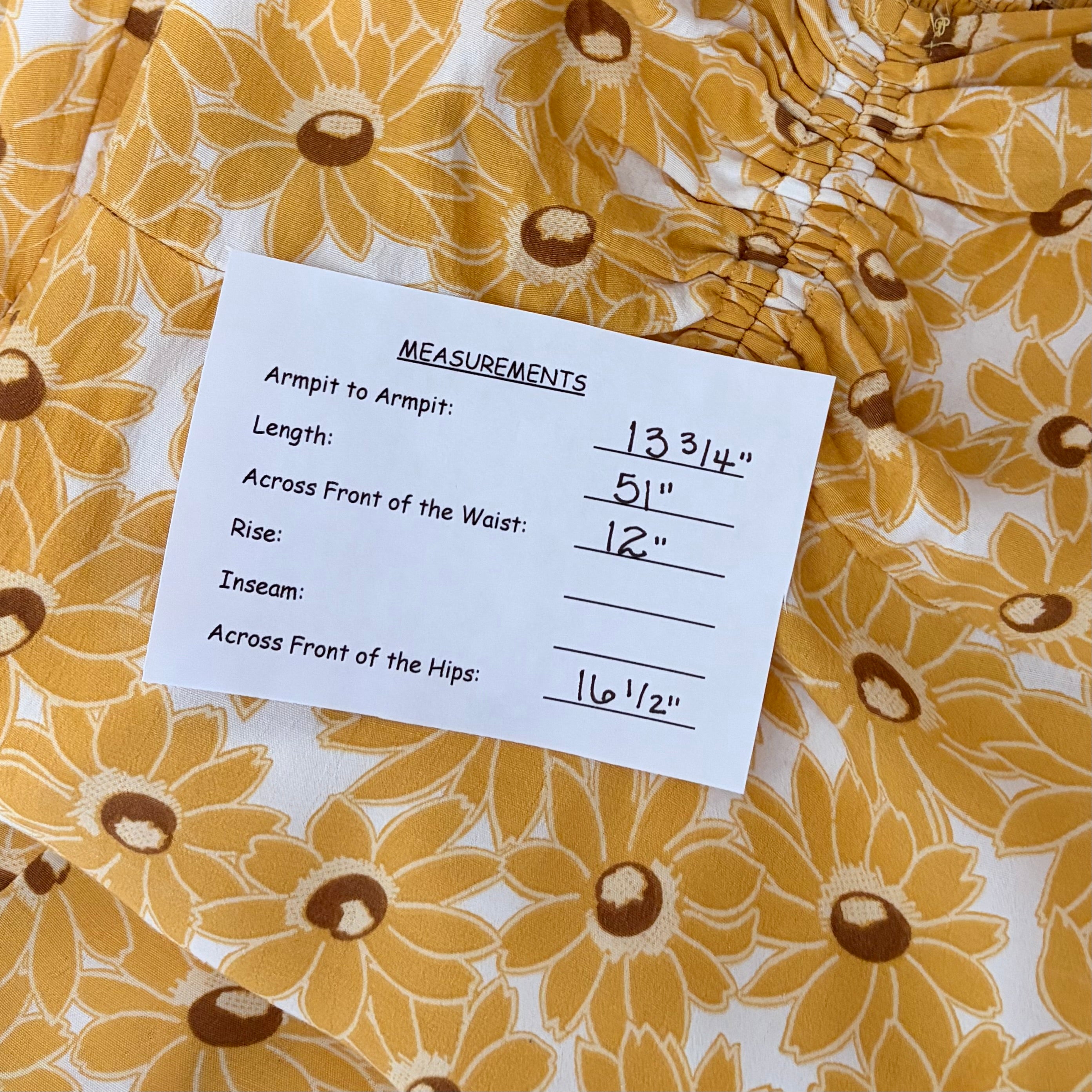 FREE PEOPLE Rosalee Midi Dress Yellow Combo Floral Cutout Back Boho X-Small