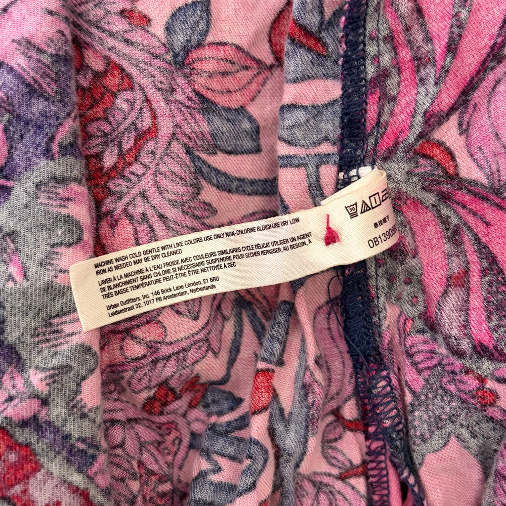 Alexandra Farmer ANTHROPOLOGIE Whimsy Flannel Sleep Dress Floral Butterfly M
