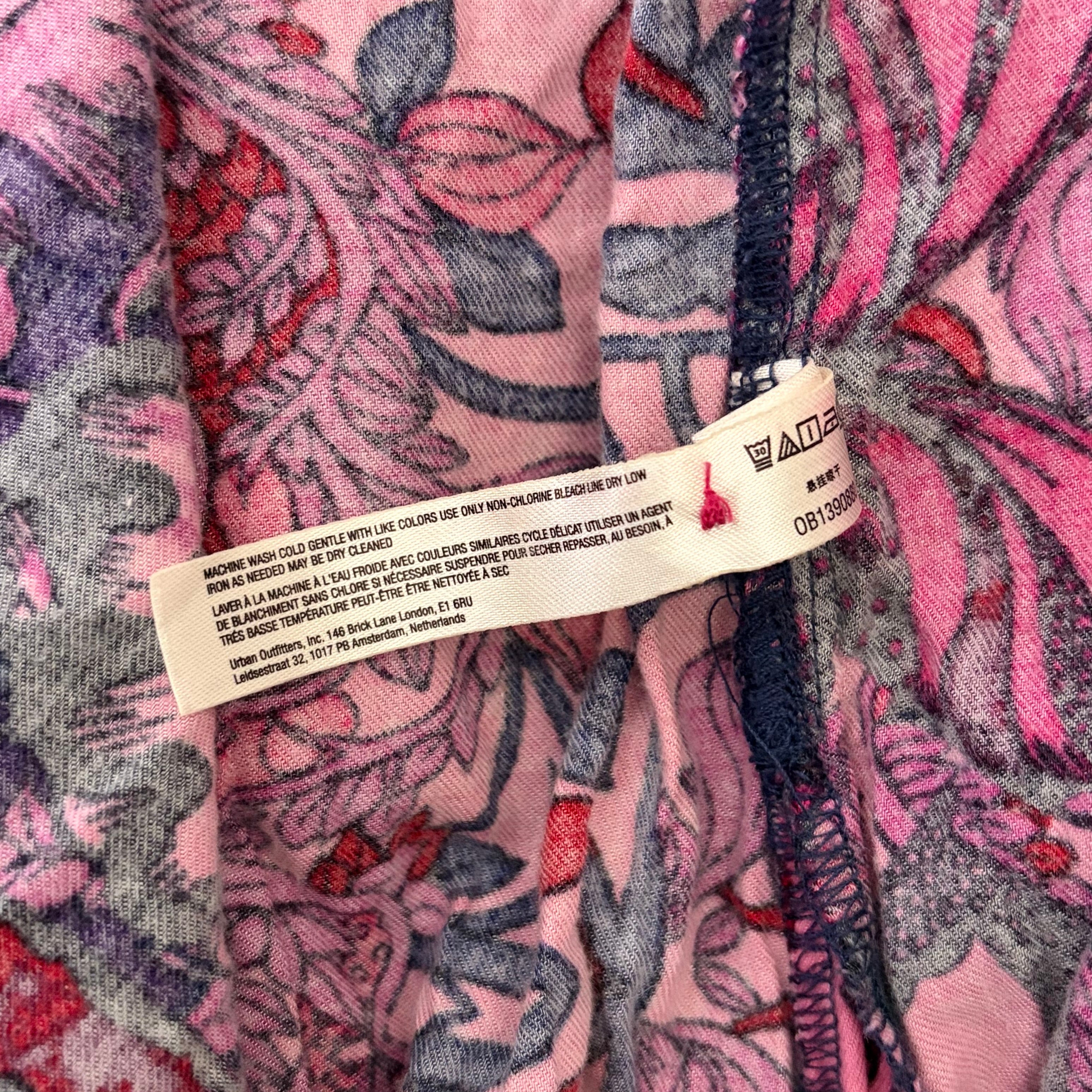 Alexandra Farmer ANTHROPOLOGIE Whimsy Flannel Sleep Dress Floral Butterfly M