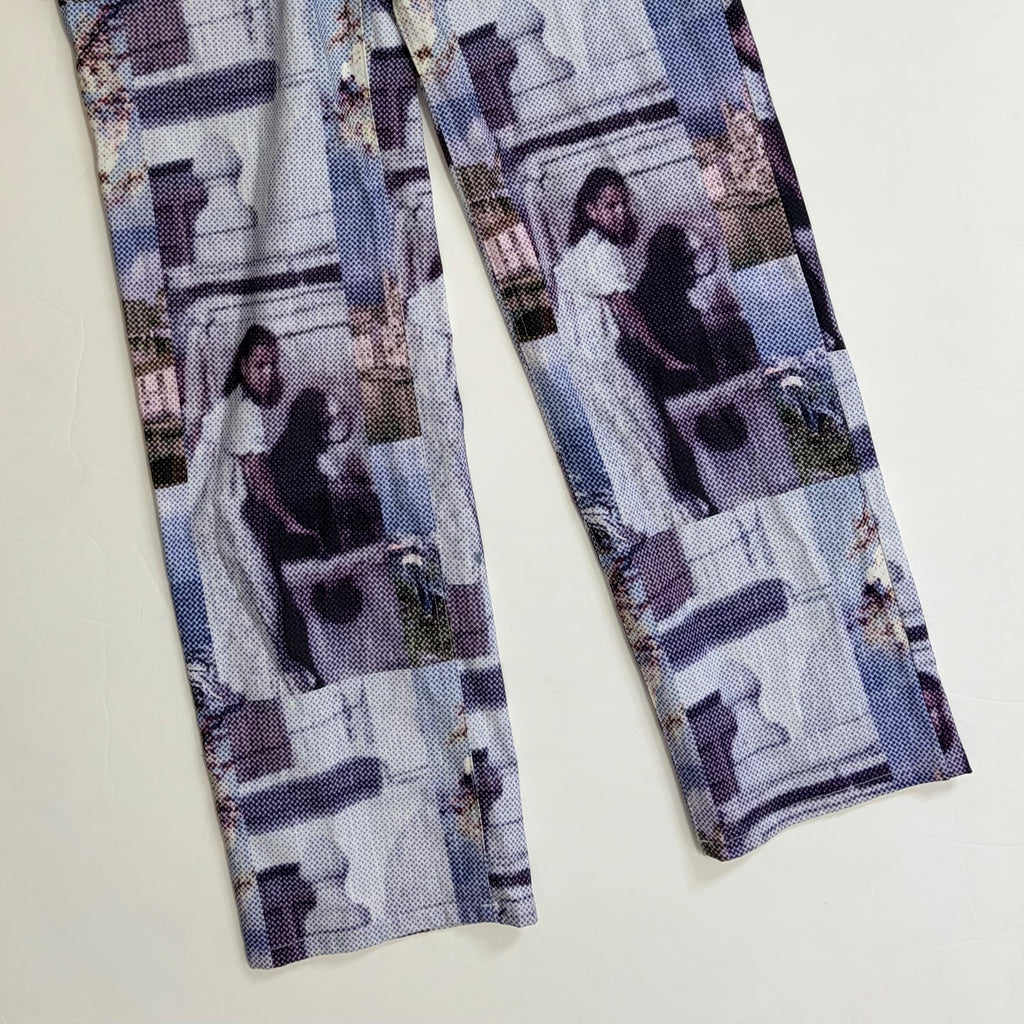 MIAOU Atlas Pants Memoirs Pixelated Graphic Print Straight Leg Streetwear XS