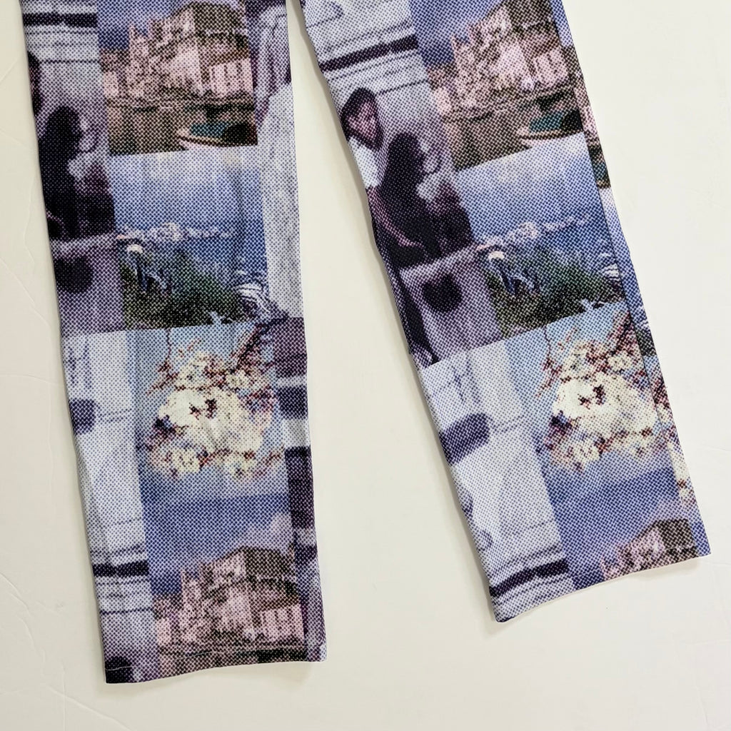MIAOU Atlas Pants Memoirs Pixelated Graphic Print Straight Leg Streetwear XS