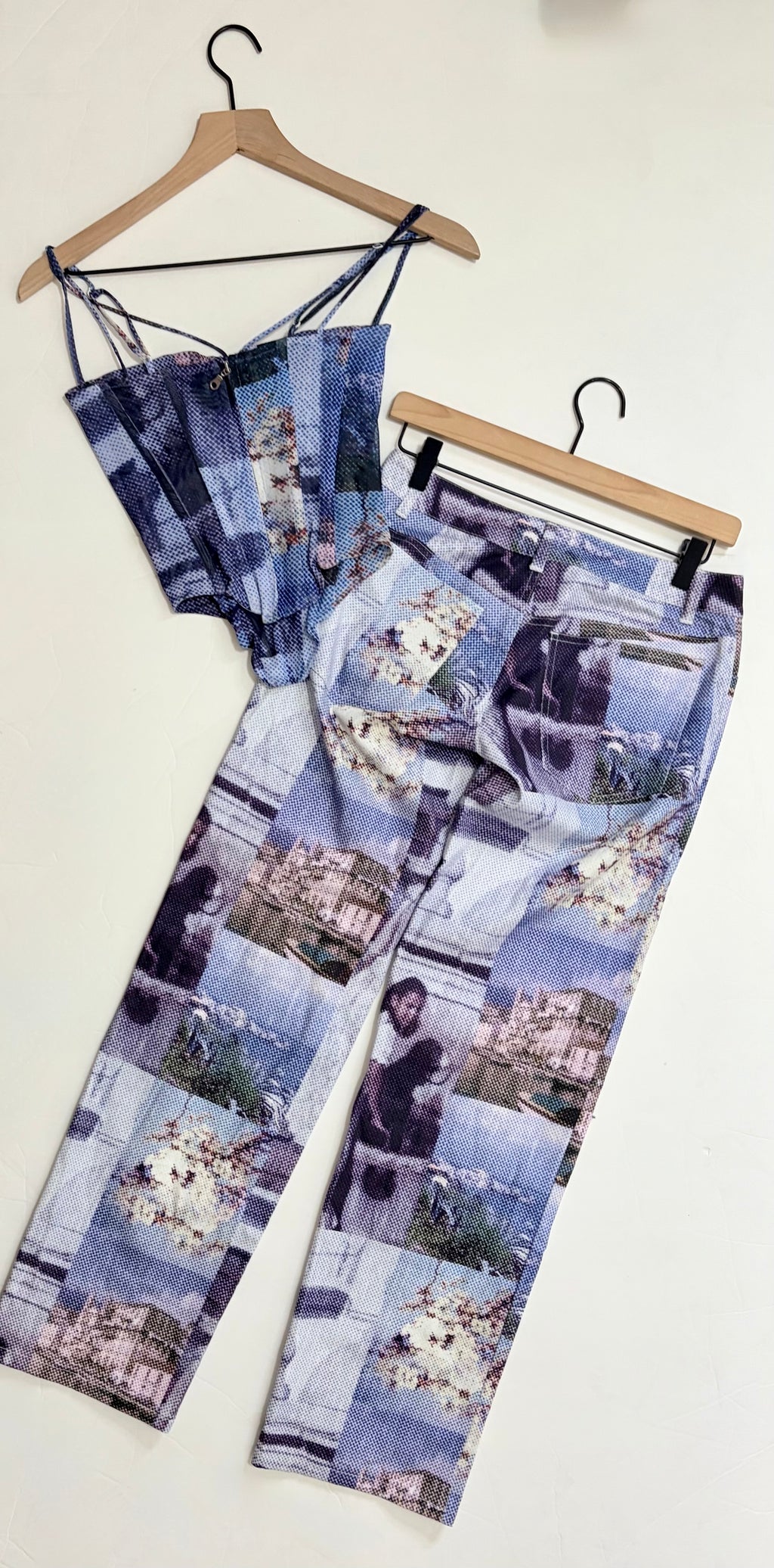 MIAOU Aphex Corset Top Atlas Pants Memoirs Print 2 Piece Set X-Small
