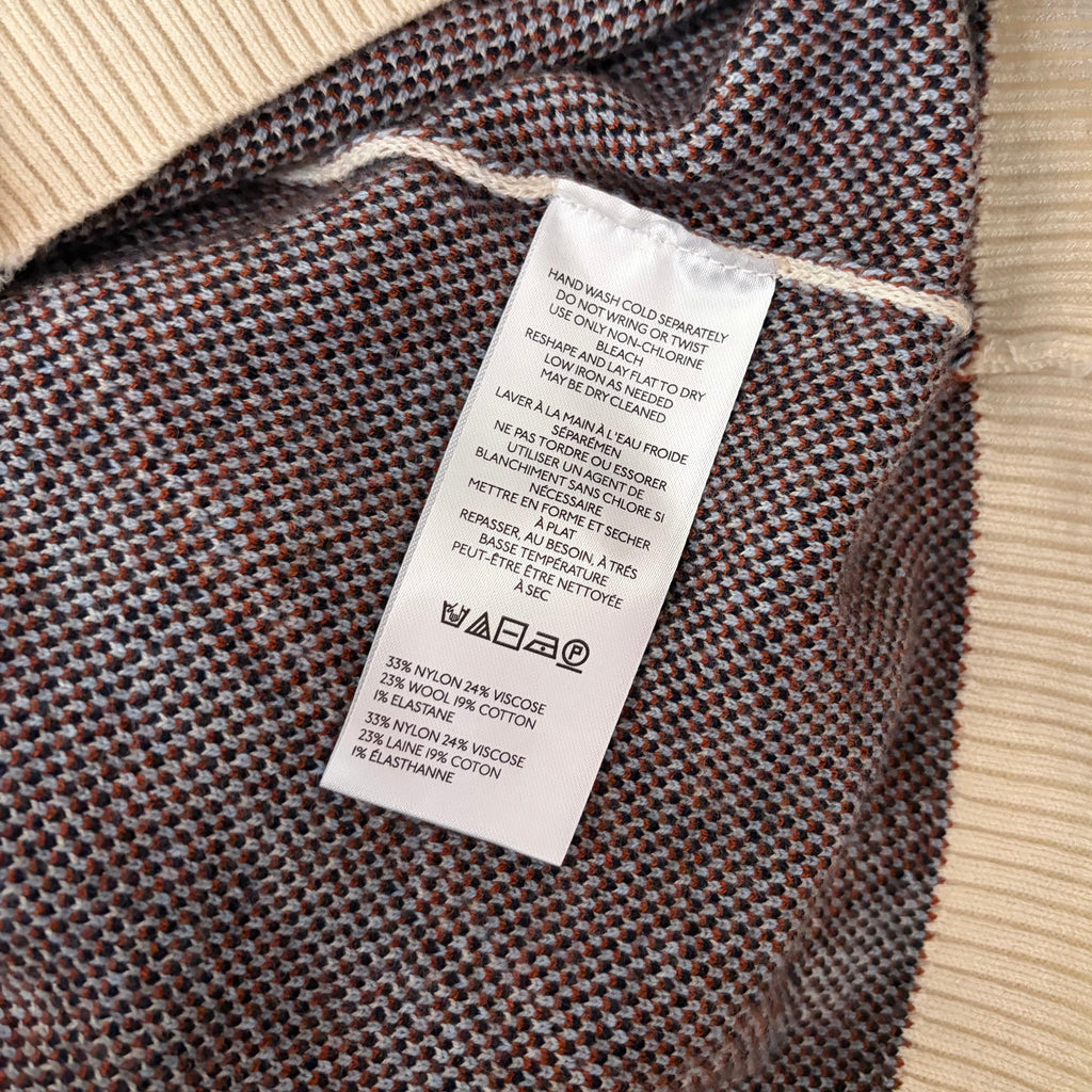 Anthropologie MAEVE Argyle Hardware Cardigan Sweater Heart Print Knitwear XS