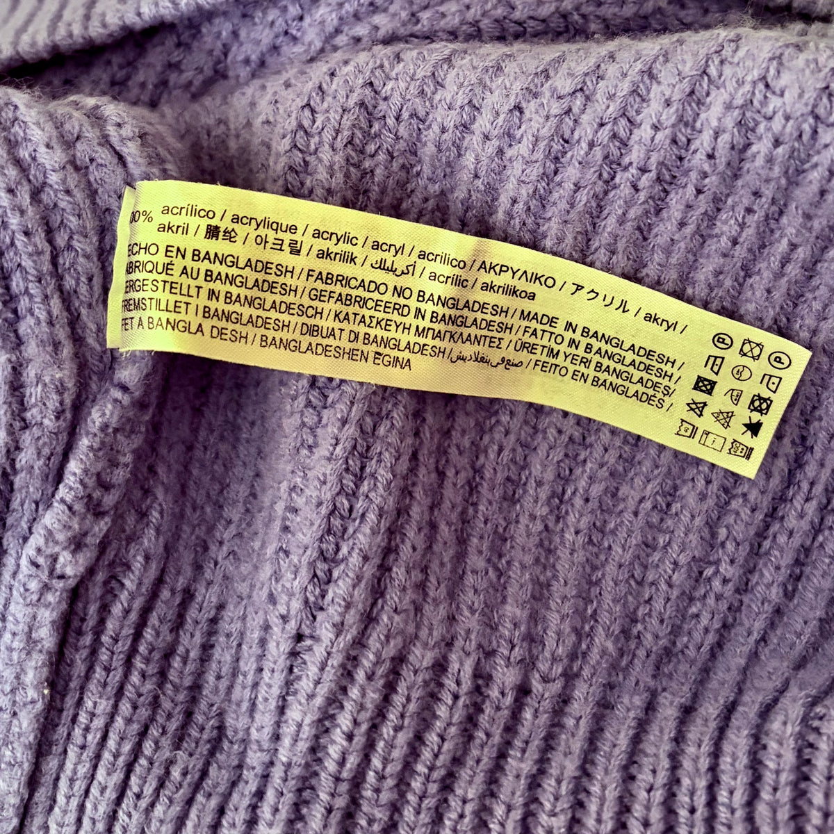 ZARA Cropped Shaker Knit Cardigan Sweater Blue Purple Button Front Medium
