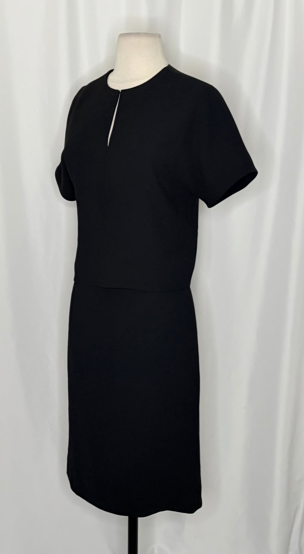 J. CREW 365 Crepe Cropped Top Pencil Skirt 2 Piece Skirt Set Black Solid Size 0