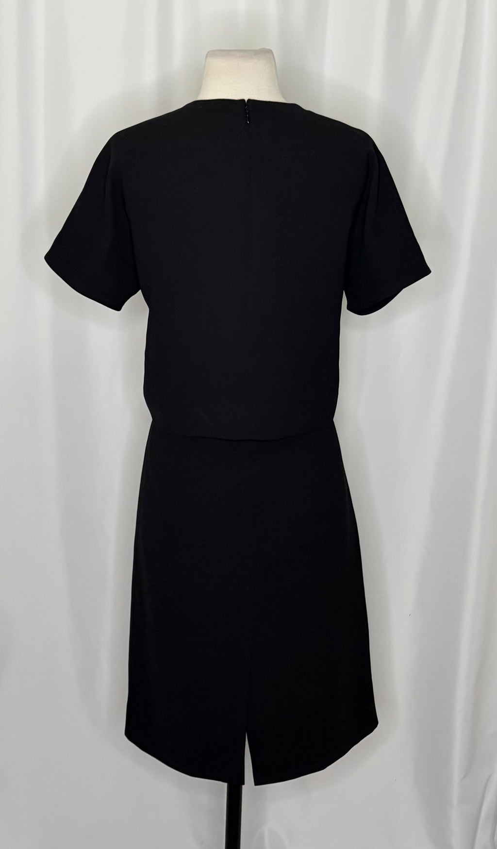 J. CREW 365 Crepe Cropped Top Pencil Skirt 2 Piece Skirt Set Black Solid Size 0