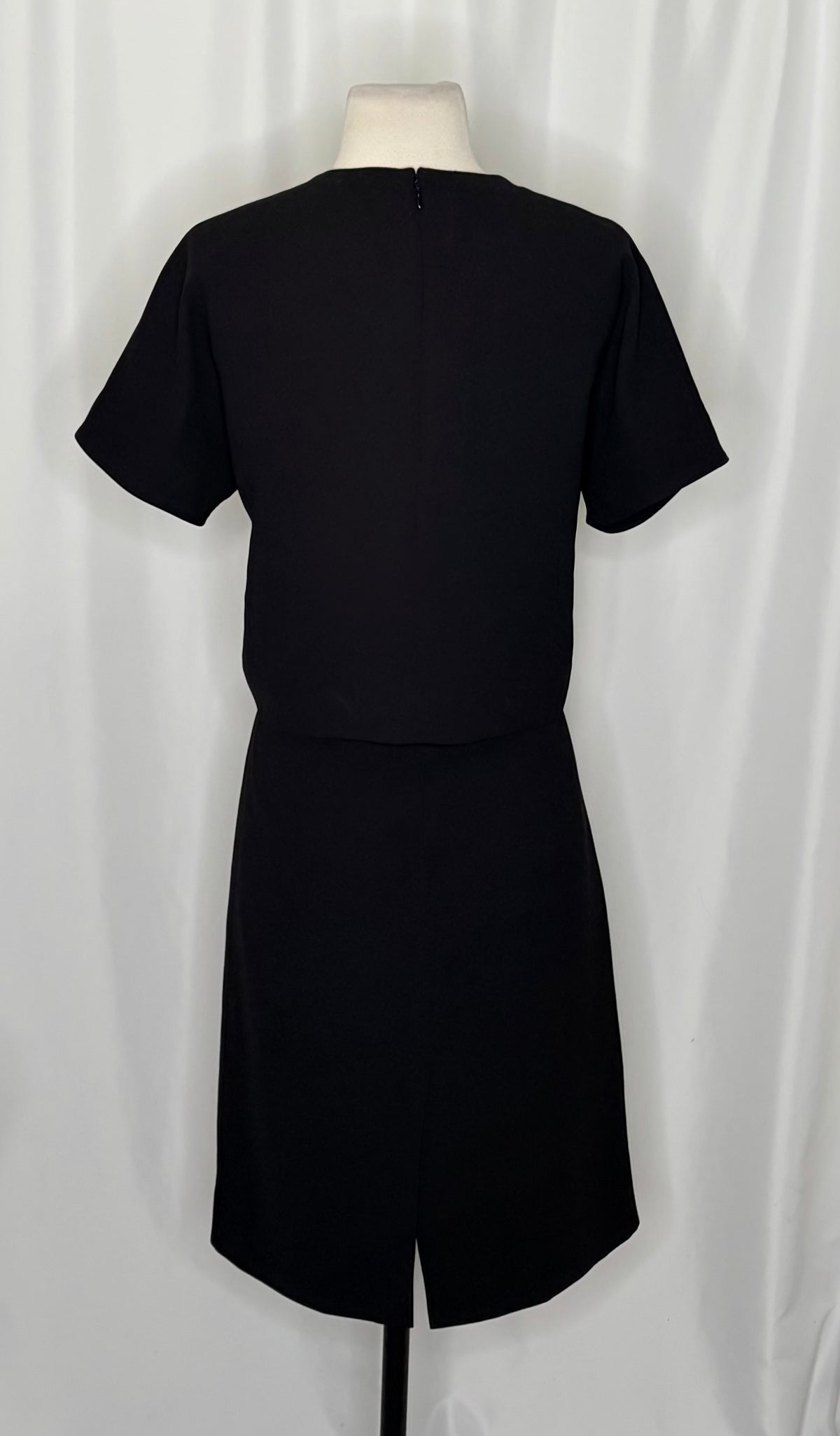 J. CREW 365 Crepe Cropped Top Pencil Skirt 2 Piece Skirt Set Black Solid Size 0