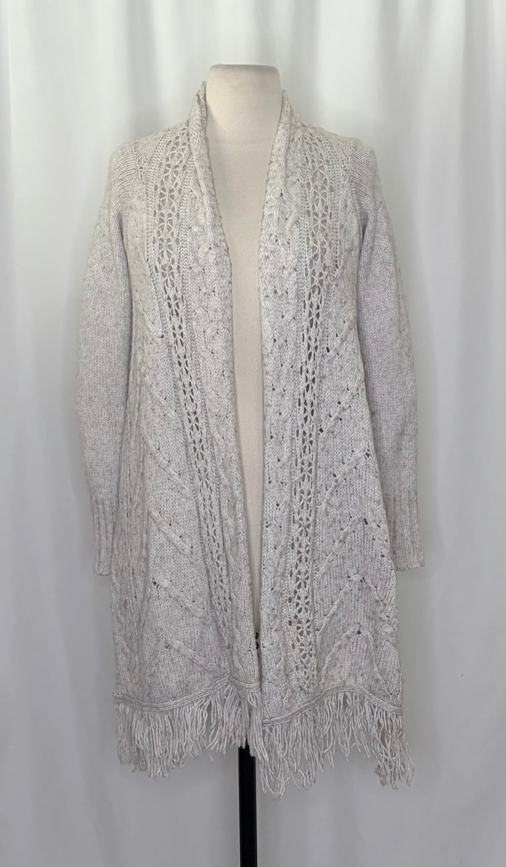 Anthropologie ANGEL OF THE NORTH Anais Cardigan Sweater Wool Blend Gray X-Small